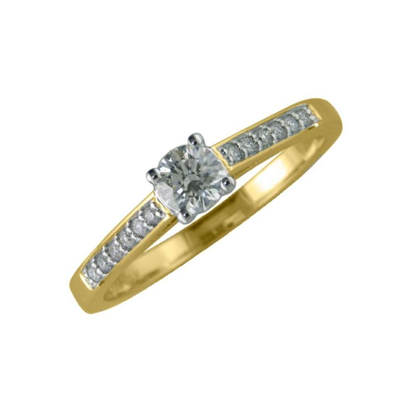 Rings | Womens 9ct Yellow Gold 4 Claw Solitaire 0.31ct Diamond Ring 9ct Yellow Gold Rings