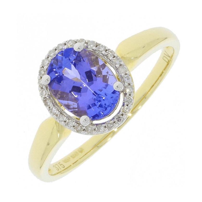 Rings | Womens 9ct Yellow Gold Tanzanite Ring 9ct Yellow Gold Rings