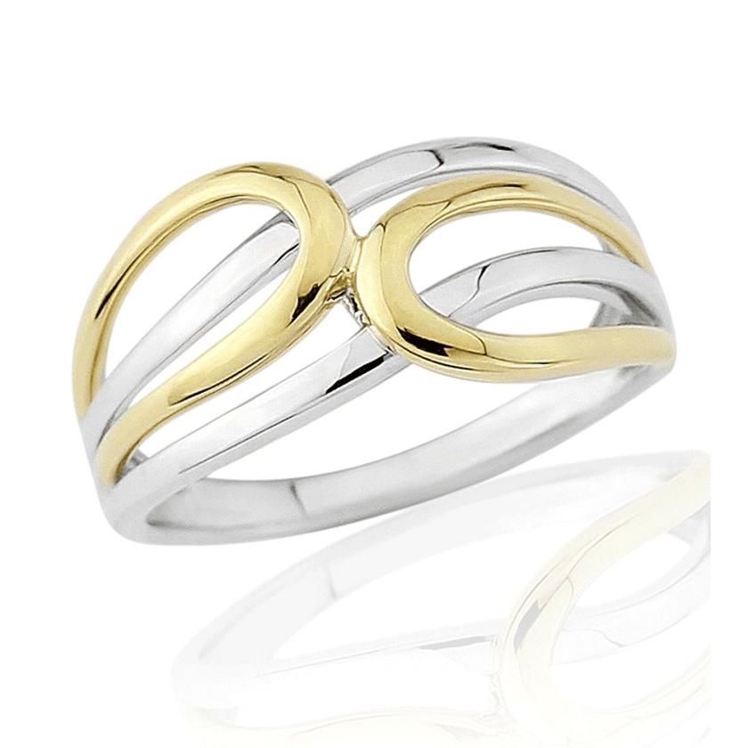 Rings | Womens 9ct Yellow & White Gold Ring 9ct White Gold Rings