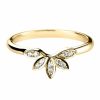 Rings | Womens Floral Inspired Diamond Set Shaped Wedding Band Diamond Jewellery Rings