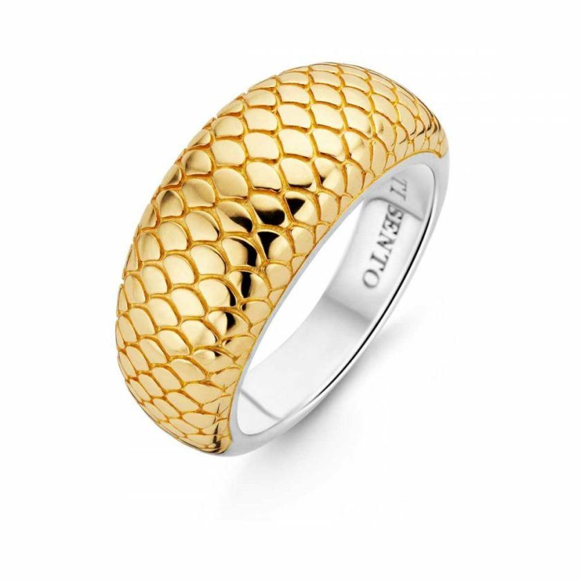 Rings | Womens Gold Plated Wide Snake Print Ring Jewellery Type Rings