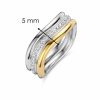 Rings | Womens Ladies Gold-Plated Silver Milano Ring Crystal Jewellery Rings