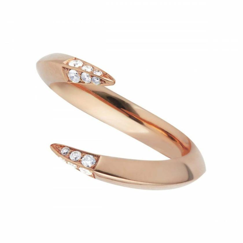 Rings | Womens Rose Gold and Diamond Signature Open Ring Size ‘M’ Diamond Jewellery Rings