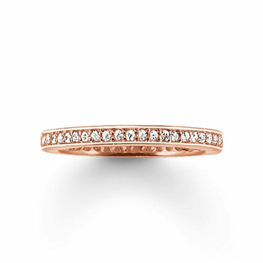 Rings | Womens Rose Gold Plated Eternity Ring Jewellery Type Rings