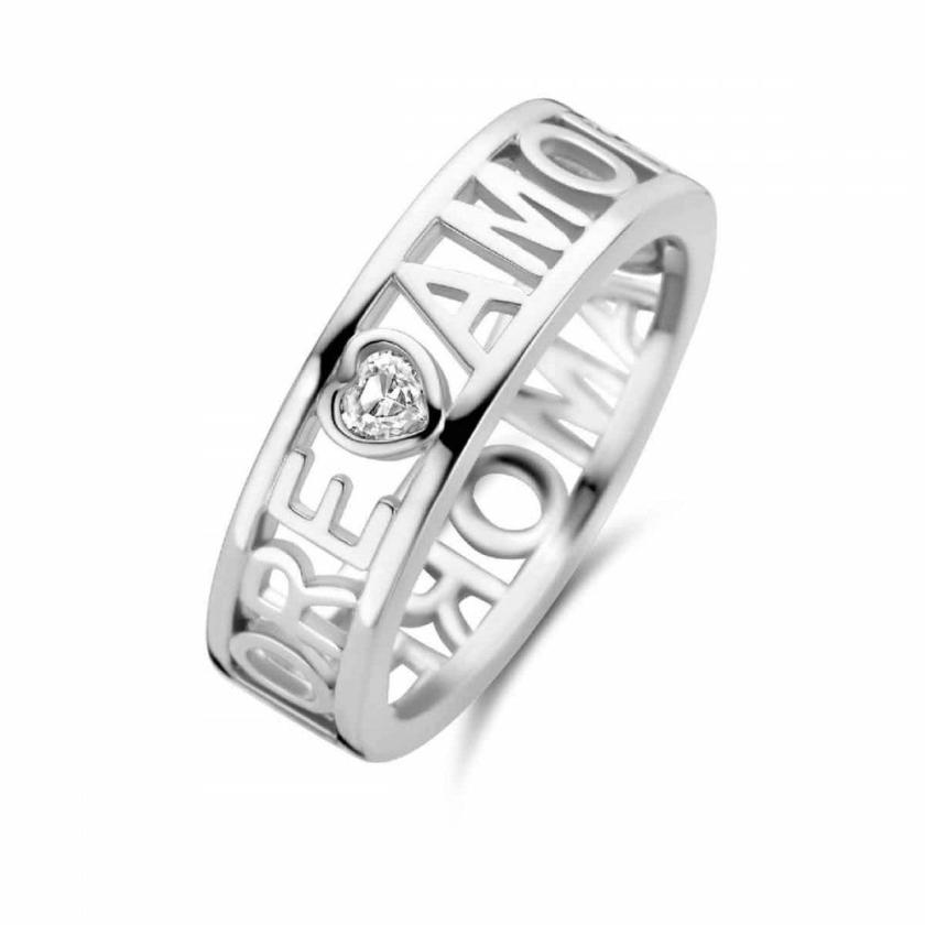 Rings | Womens Silver Amore Ring Size 54 Jewellery Type Rings