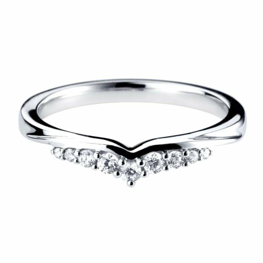 Rings | Womens Tiara-inspired Diamond Set V Silhouette Shaped Band Diamond Jewellery Rings