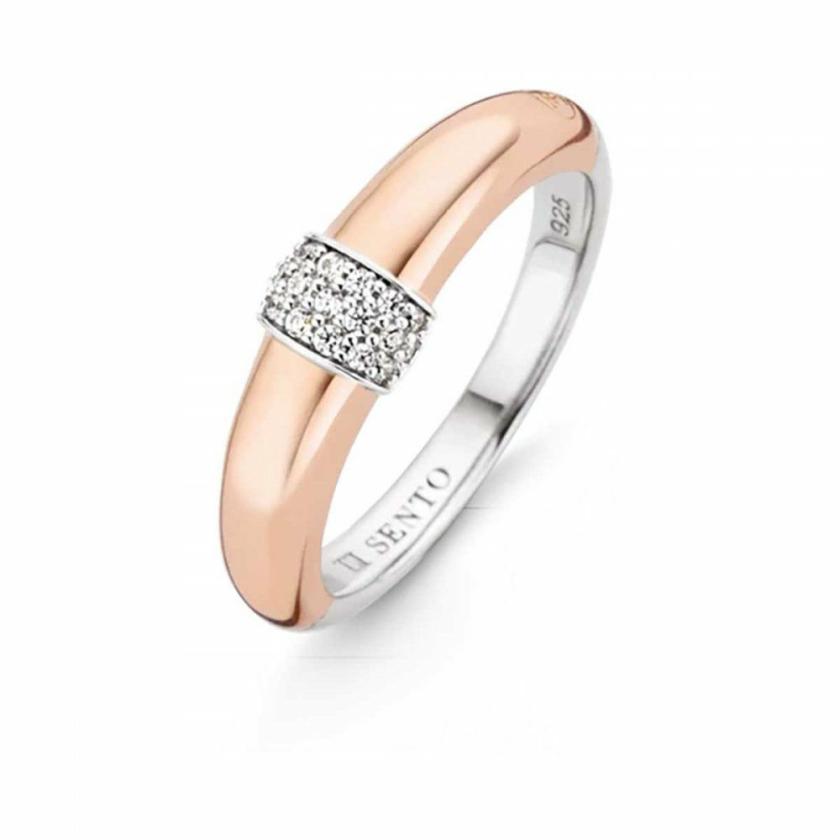 Rings | Womens Two Tone Pave Center Ring Jewellery Type Rings