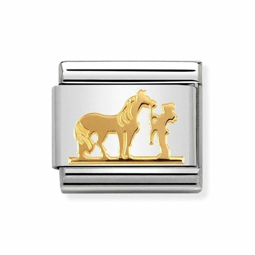 Beads & Charms | Womens CLASSIC Gold Horse with Rider Charm 18ct Yellow Gold Beads & Charms