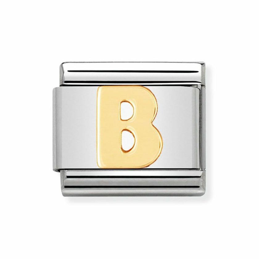 Beads & Charms | Womens CLASSIC Gold Letter ‘B’ Charm 18ct Yellow Gold Beads & Charms