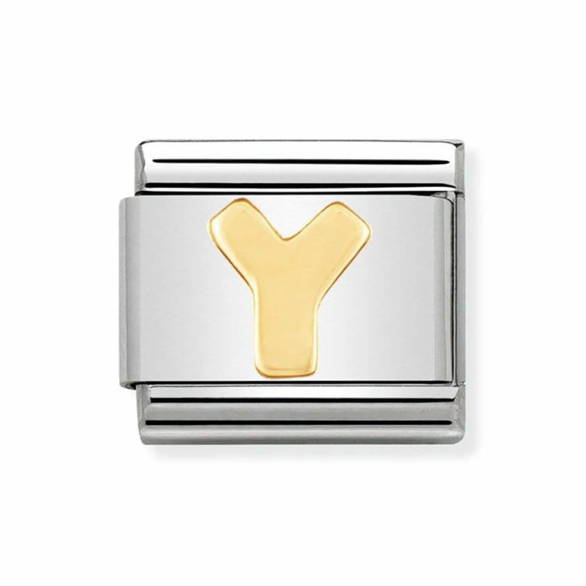 Beads & Charms | Womens CLASSIC Gold Letter ‘Y’ Charm 18ct Yellow Gold Beads & Charms