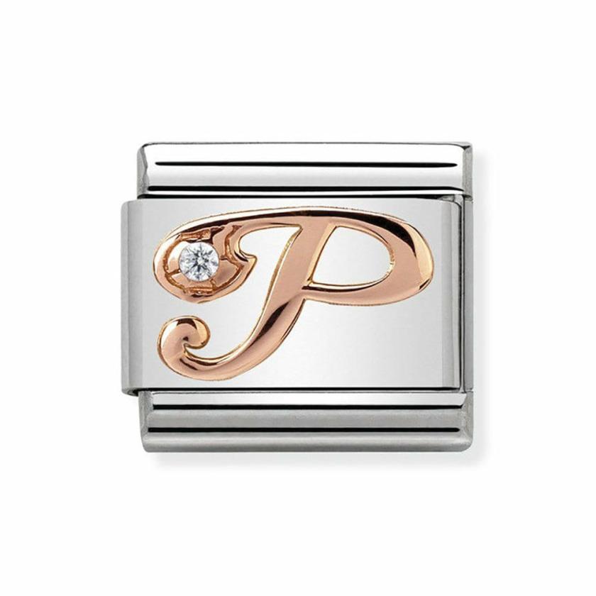 Beads & Charms | Womens CLASSIC Rose Letter ‘P’ Charm 9ct Rose Gold Beads & Charms