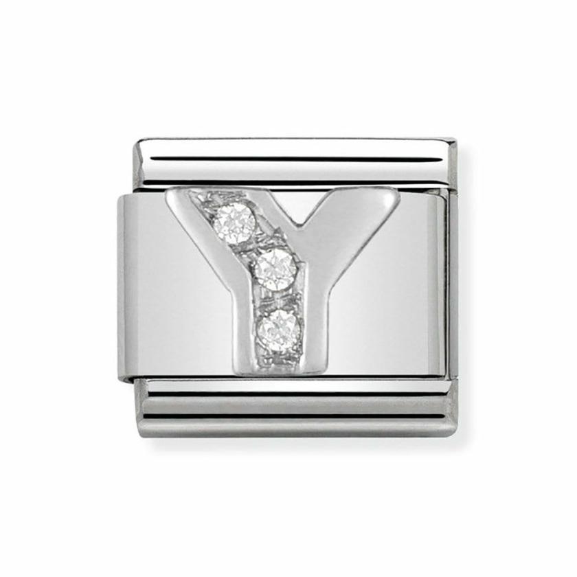 Beads & Charms | Womens CLASSIC Silvershine Sparkly Letter ‘Y’ Charm Beads & Charms Beads & Charms