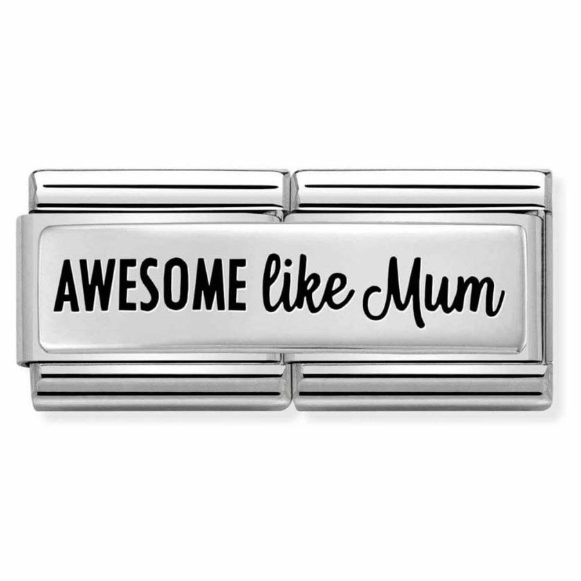 Beads & Charms | Womens CLASSIC Silvershine ‘AWESOME LIKE MUM’ Double Charm Beads & Charms Beads & Charms